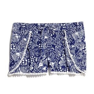 Lilly Pulitzer for Target Blue White Fish Print Shorts 1X